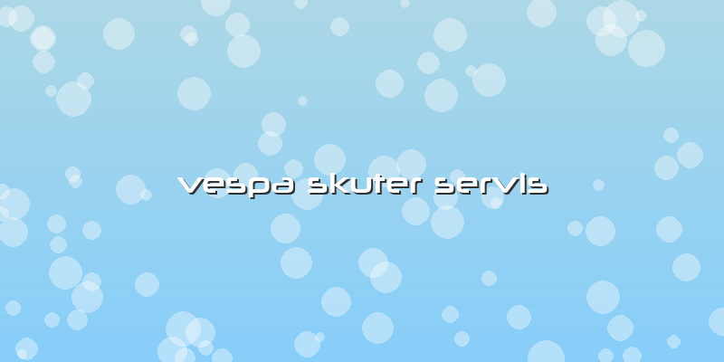 Vespa Skuter Servis